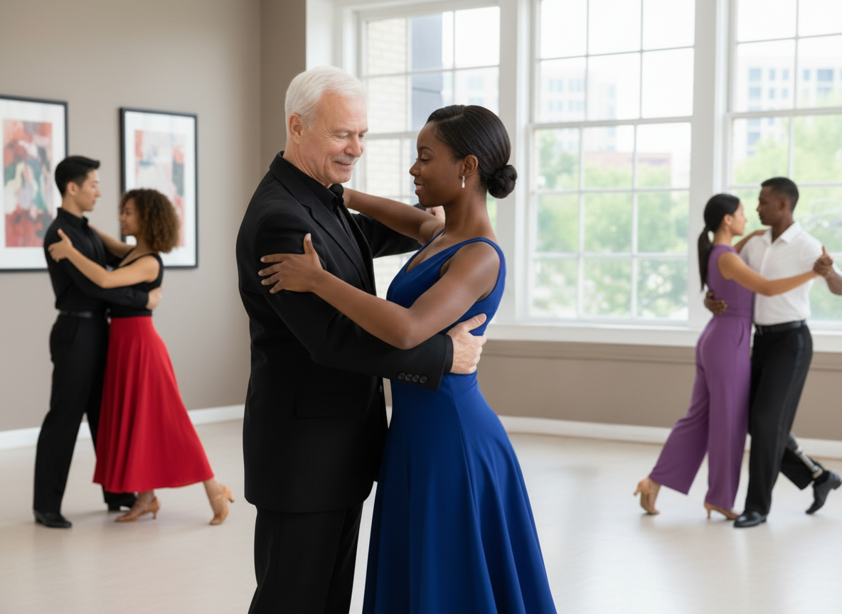 Couple Dancing in Studio